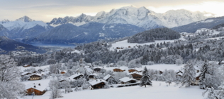 Village Cordon sous la neige