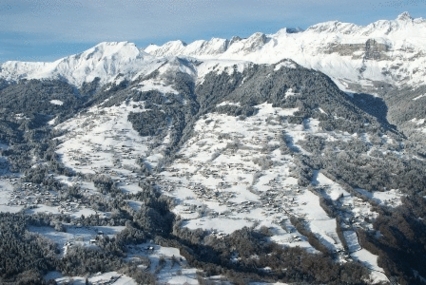 Cordon vu du ciel - Adossé aux aravis