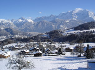 Village de Cordon au pied du Mont-Blanc