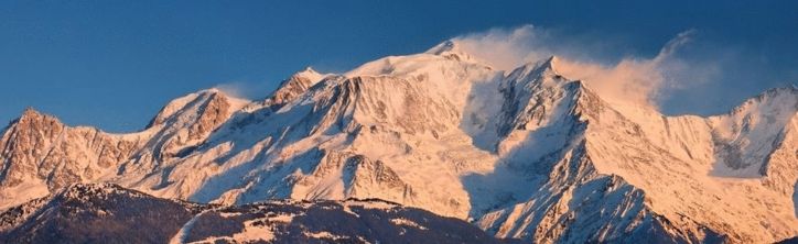 Vue du Mont-Blanc à Cordon en Haute-Savoie